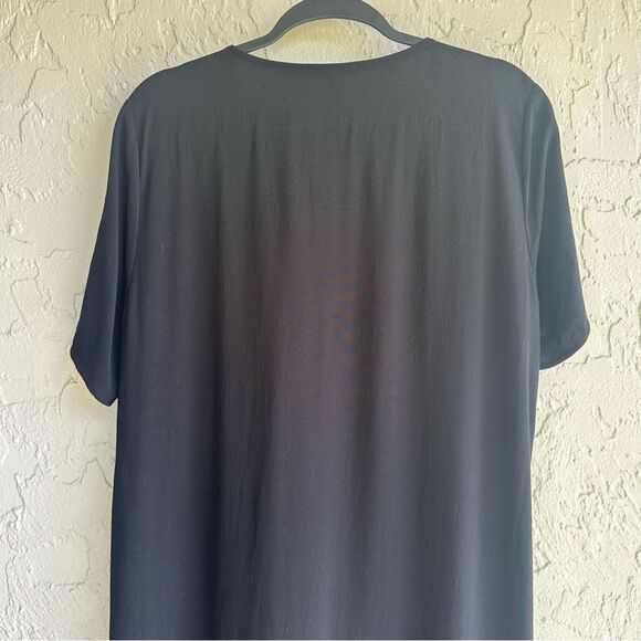 EILEEN FISHER Dress Women Medium Midi Boxy Minimalist Modest Tencel Lyocell - Picture 5 of 8